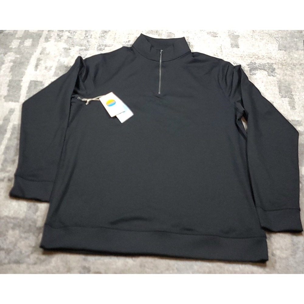 NWT Vuori CORONADO 1/2 Zip Men's Black Heather Long Sleeve Shirt Sz XXL See Desc